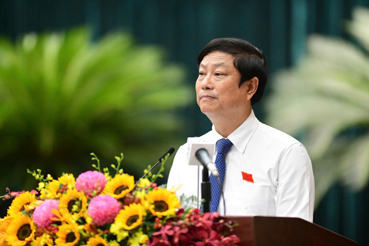 Ông Nguyễn Văn Minh – Chủ tịch HĐND TPHCM phát biểu khai mạc kỳ họp. Ảnh: TL
