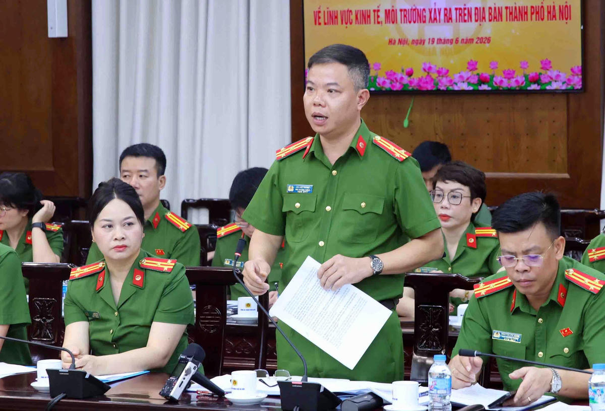 Thượng tá Đỗ Thế Thắng - Phó Trưởng phòng Cảnh sát kinh tế Công TP Hà Nội.