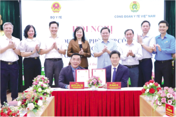 Bộ Y tế phối hợp với Công đoàn Y tế Việt Nam tổ chức Hội nghị ký kết Quy chế phối hợp công tác giai đoạn 2026-2030.