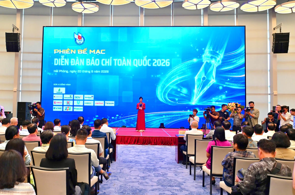 Quang cảnh lễ bế mạc Diễn đàn Báo chí toàn quốc 2026. Ảnh: Ngọc Anh.