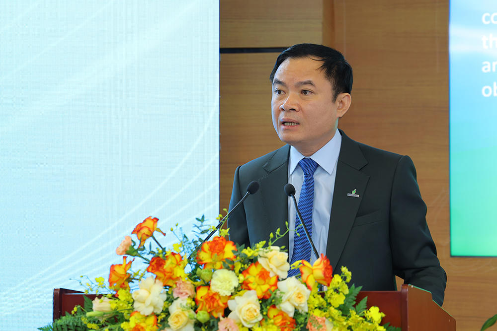 Chủ tịch HĐTV Petrovietnam Lê Ngọc Sơn phát biểu tại lễ ký.