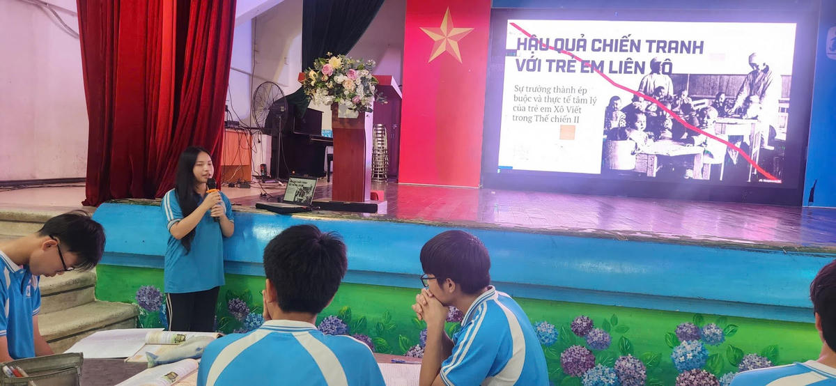 Ứng dụng giáo dục trí tuệ nhân tạo (AI) trong dạy và học tại Trường Hermann Gmeiner Hà Nội năm học 2025–2026. Ảnh: NTCC.