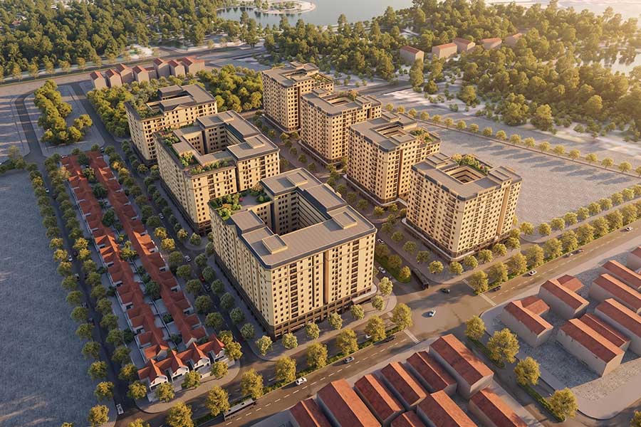 Phối cảnh dự án nhà ở cho thuê.