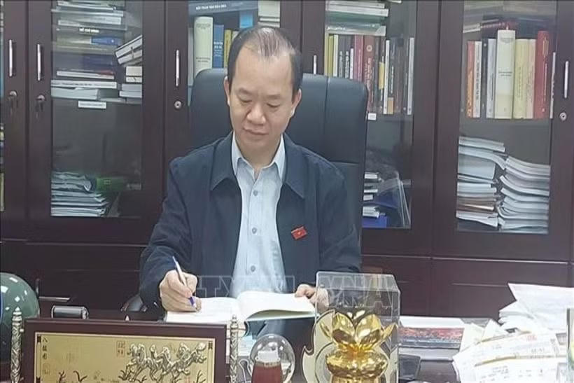 Phó Giáo sư, Tiến sỹ Bùi Hoài Sơn, Ủy viên Thường trực Ủy ban Văn hóa, Giáo dục của Quốc hội. (Ảnh: TTXVN phát)
.