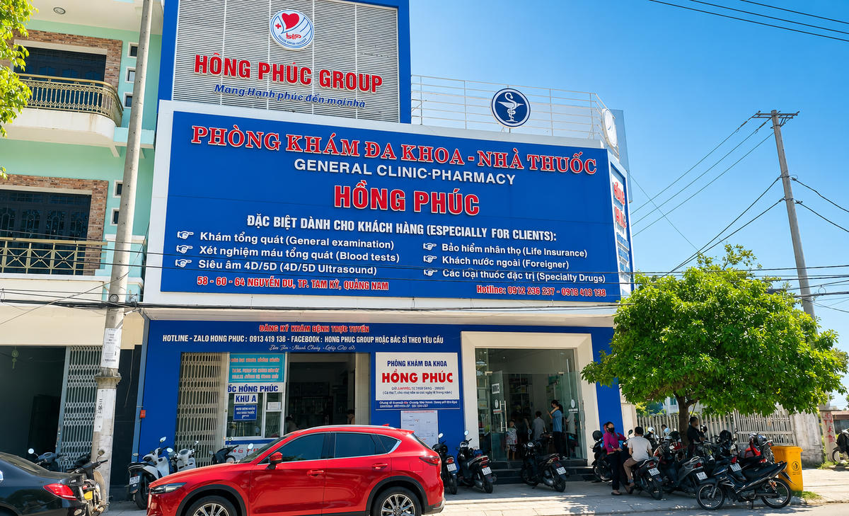 Một góc Phòng khám Đa khoa Hồng Phúc, phường Tam Kỳ, TP Đà Nẵng. Ảnh: CĐ.