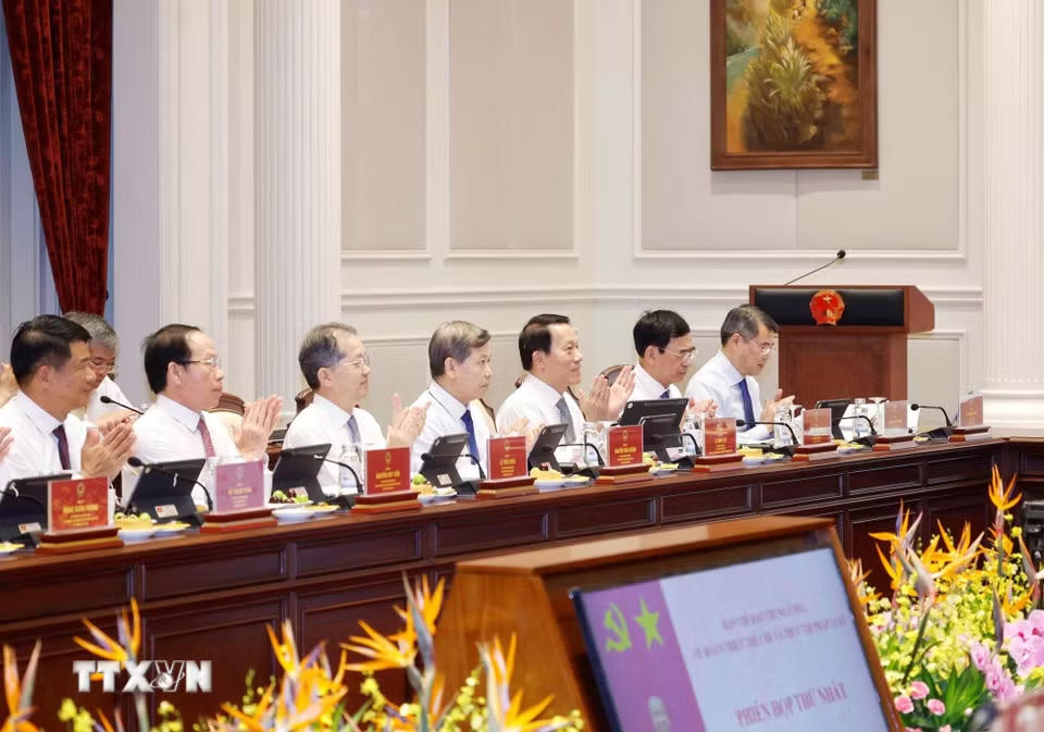 Các đại biểu tham dự Phiên họp thứ nhất Ban Chỉ đạo Trung ương về hoàn thiện thể chế và thực thi pháp luật. (Ảnh: Thống Nhất/TTXVN)