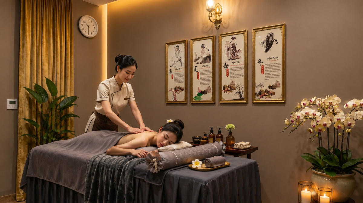 Dịch vụ spa chăm sóc sức khỏe và làm đẹp.