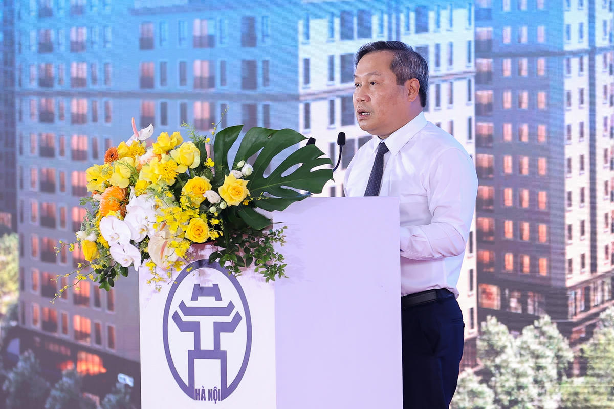 Chủ tịch UBND thành phố Hà Nội Vũ Đại Thắng phát biểu - Ảnh: Nhật Bắc