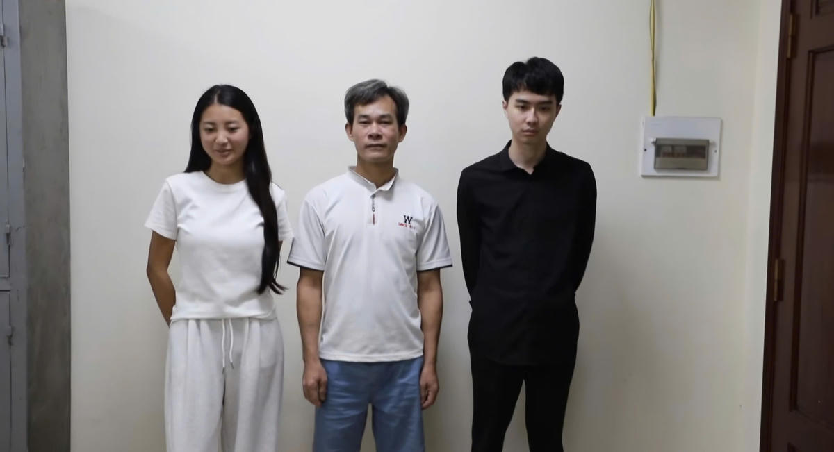 Các đối tượng tại Cơ quan điều tra. Ảnh: Công an tỉnh Lào Cai.