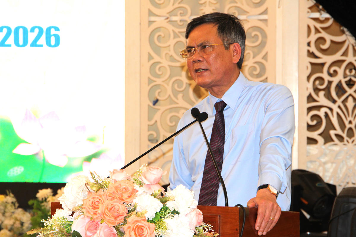 Ông Trần Thắng - Phó Chủ tịch Ủy ban Trung ương MTTQ Việt Nam phát biểu chỉ đạo tại hội nghị. Ảnh: Q.Định.