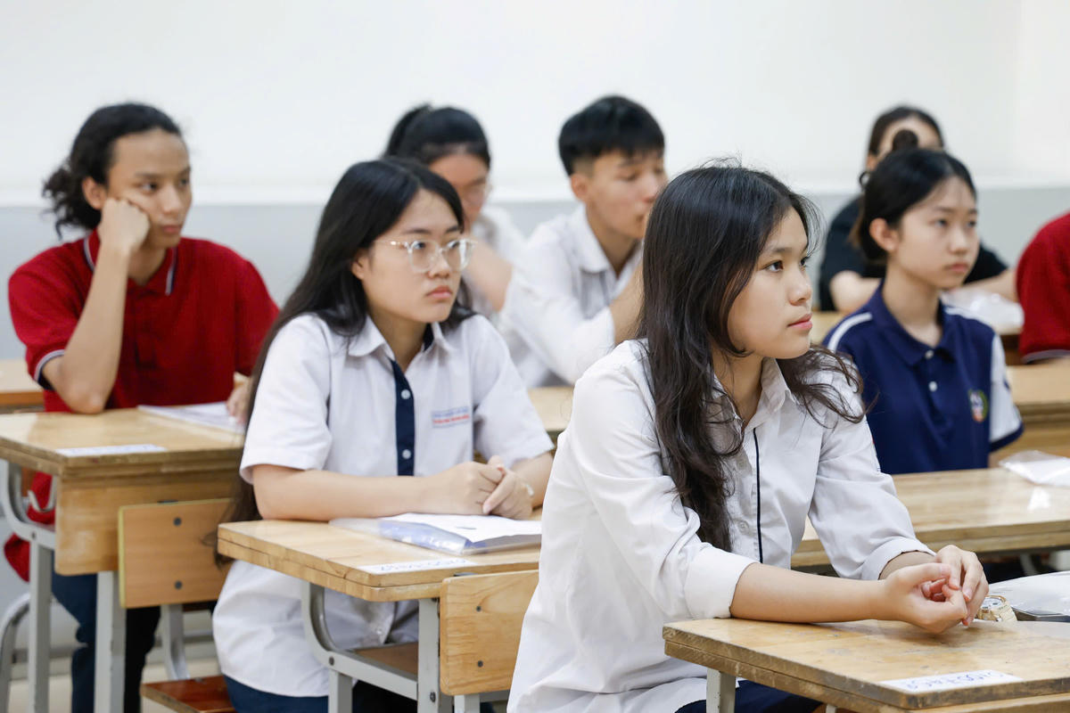 Thí sinh dự thi tốt nghiệp THPT 2026 tại Hà Nội (ảnh Phạm Quang Vinh)