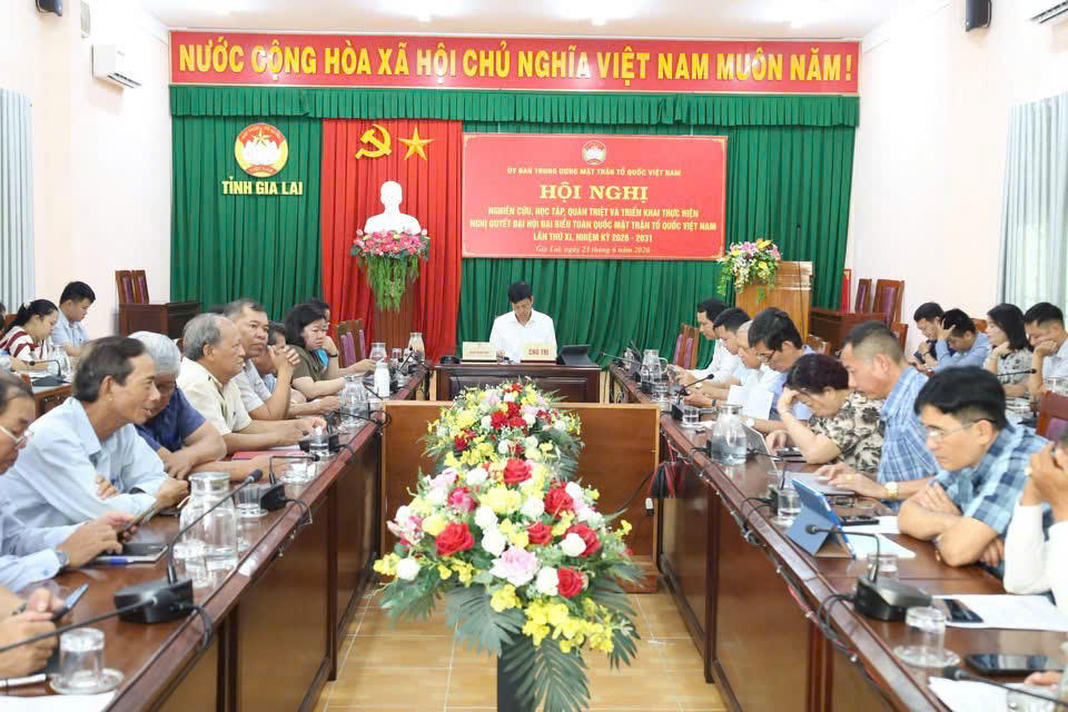 Quang cảnh hội nghị trực tuyến. Ảnh: Đình Sang.