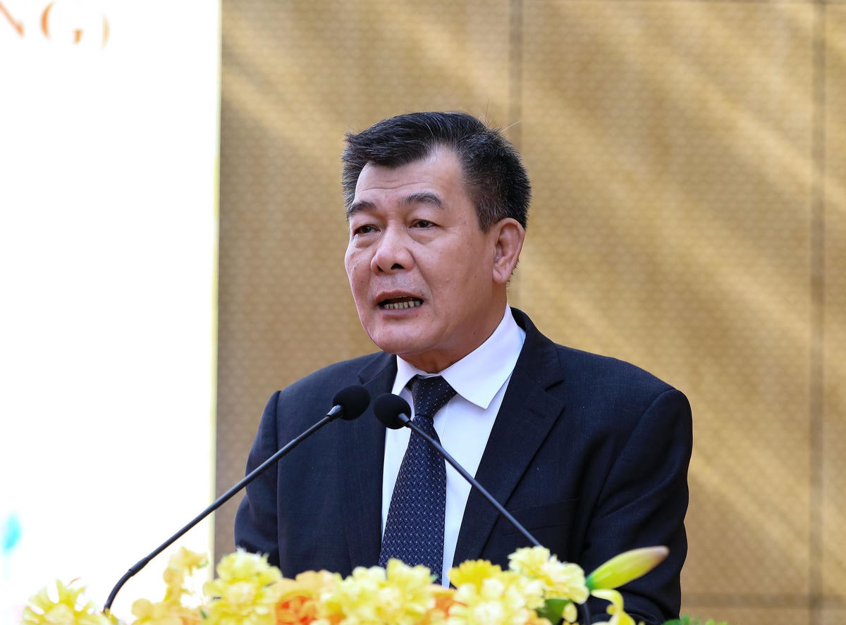 Ông Nguyễn Đức Phong, Phó Chủ tịch Ủy ban Trung ương MTTQ Việt Nam, phát biểu tại hội nghị.
