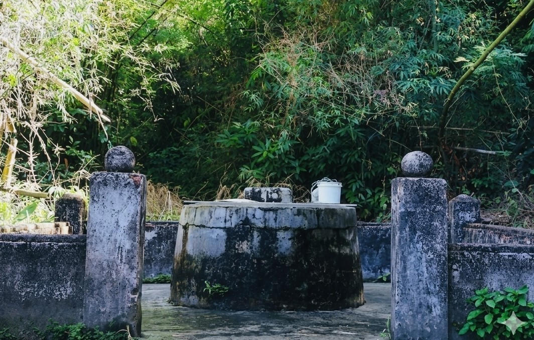 Một góc giếng cổ ở xã đảo Tam Hải. Ảnh: NT.