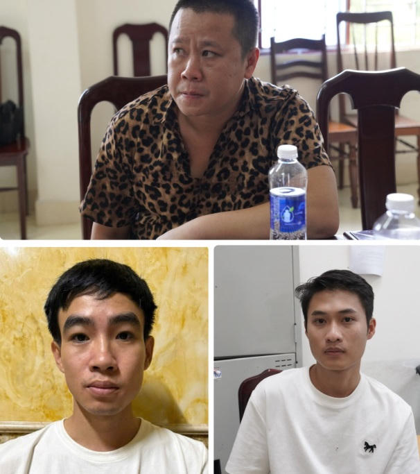 Các đối tượng tại cơ quan điều tra. Ảnh: CA Gia Lai.