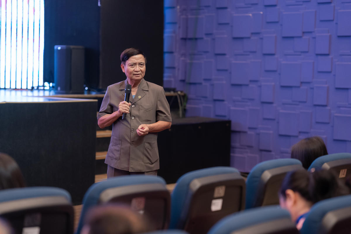 Bí thư Đảng ủy, Phó Hiệu trưởng Trường Đại học Thăng Long - PGS.TS Nguyễn Minh Xuân chia sẻ tại chương trình.