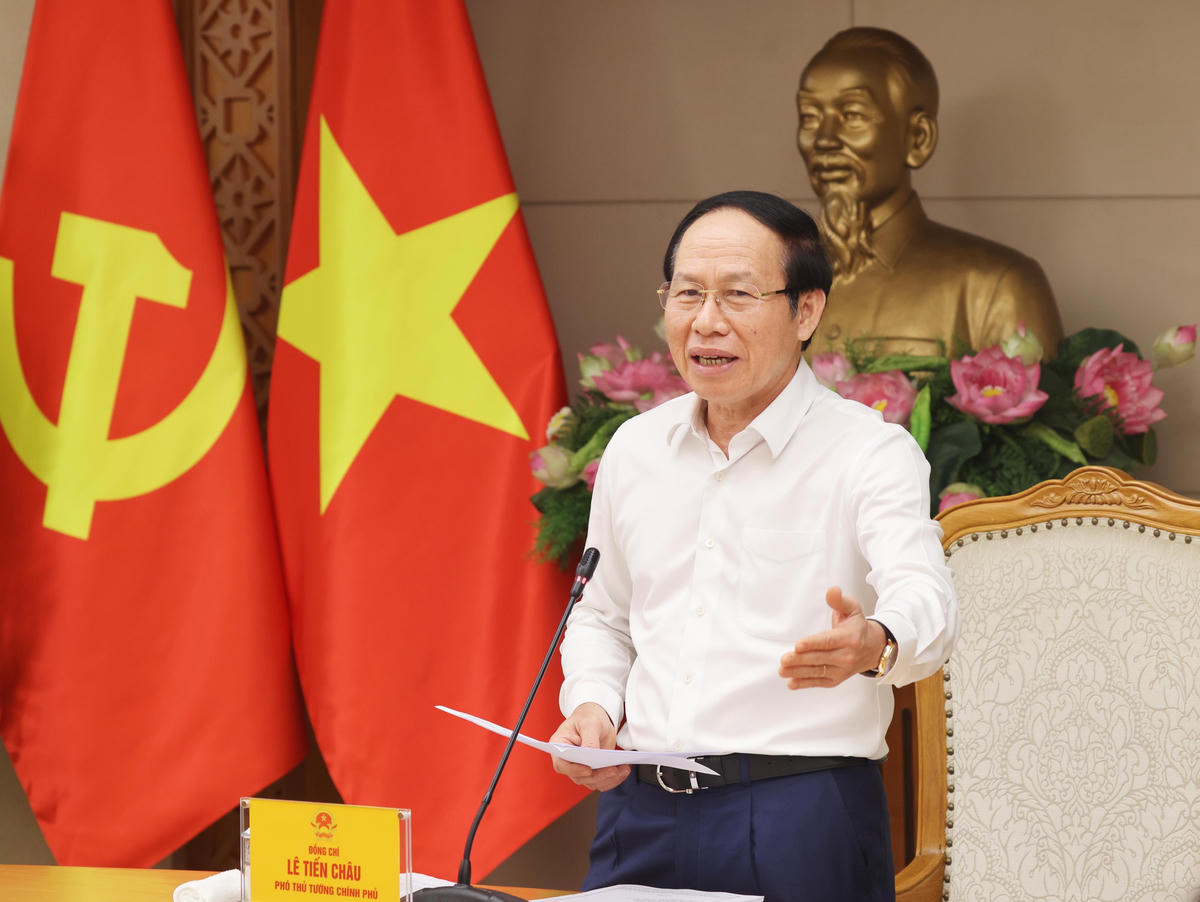 Phó Thủ tướng Lê Tiến Châu phát biểu. Ảnh: Thu Sa