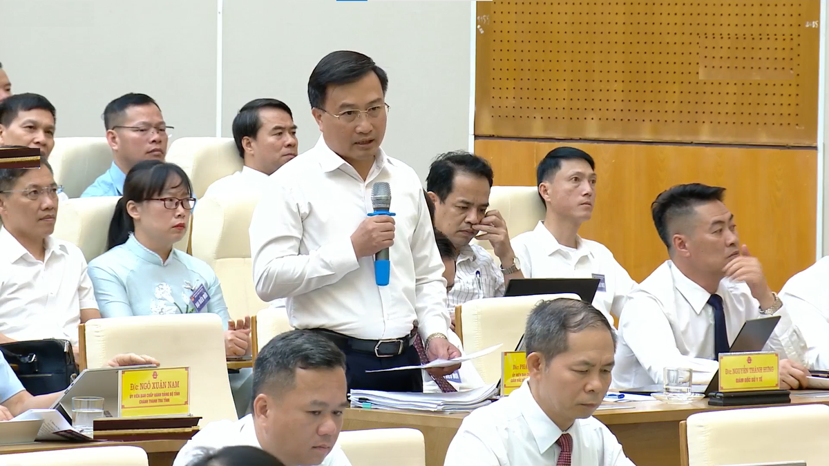 Giám đốc Sở Nông nghiệp và Môi trường Phạm Mạnh Duyệt trả lời ý kiến thảo luận. Ảnh: Xuân Trường.