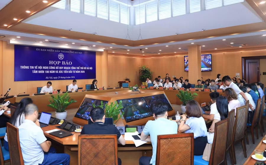 Quang cảnh họp báo.