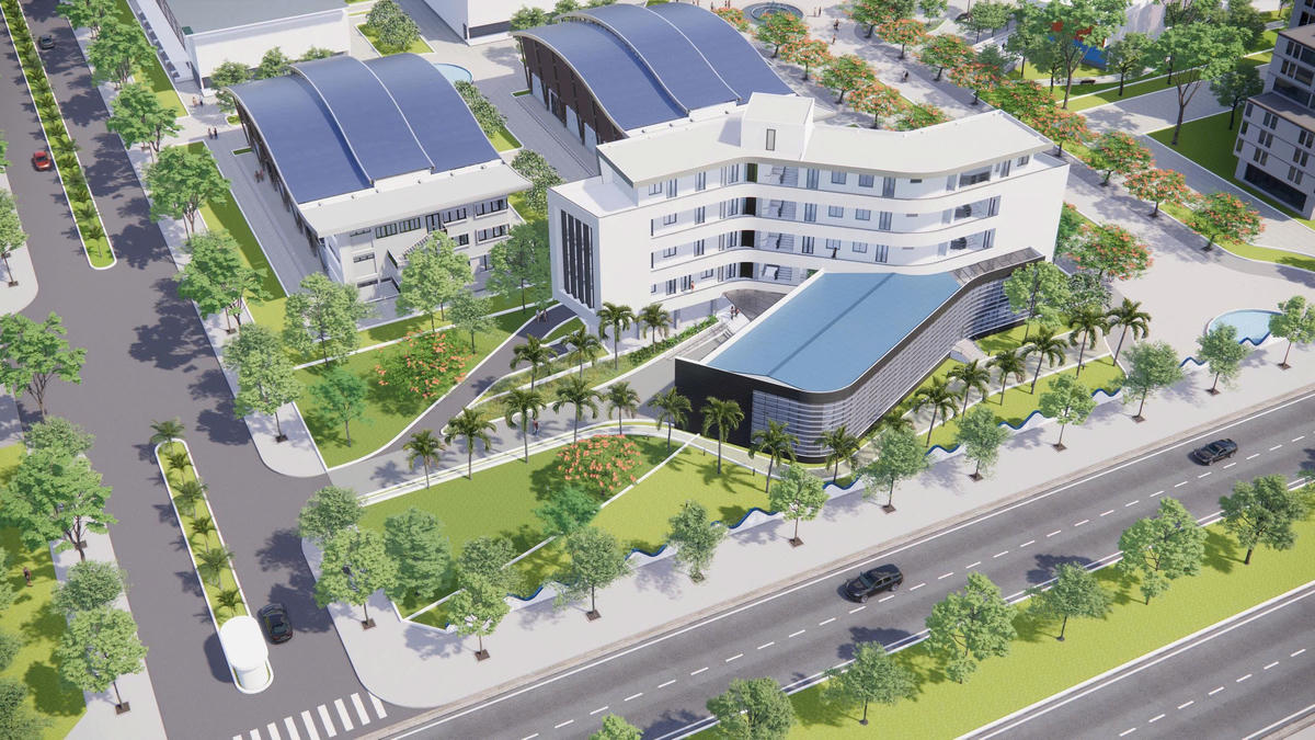 Phối cảnh Dự án 5 - Trụ sở làm việc thuộc Trung tâm Huấn luyện và Thi đấu Thể thao thành phố. Ảnh: Sở Văn hóa và Thể thao thành phố.