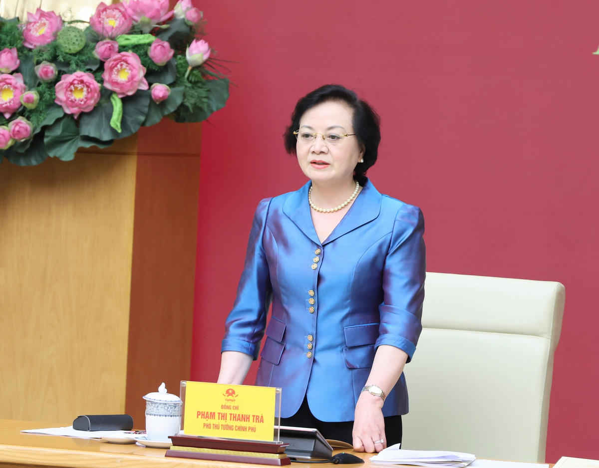 Phó Thủ tướng Phạm Thị Thanh Trà phát biểu tại Hội nghị - Ảnh: Thu Giang