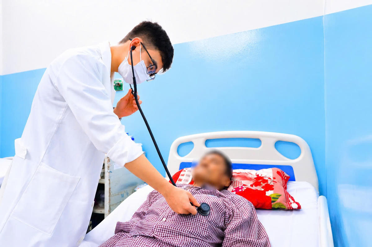 Chỉ sau một tuần điều trị, người bệnh hồi phục gần như hoàn toàn và chuẩn bị xuất viện. Ảnh: M.T