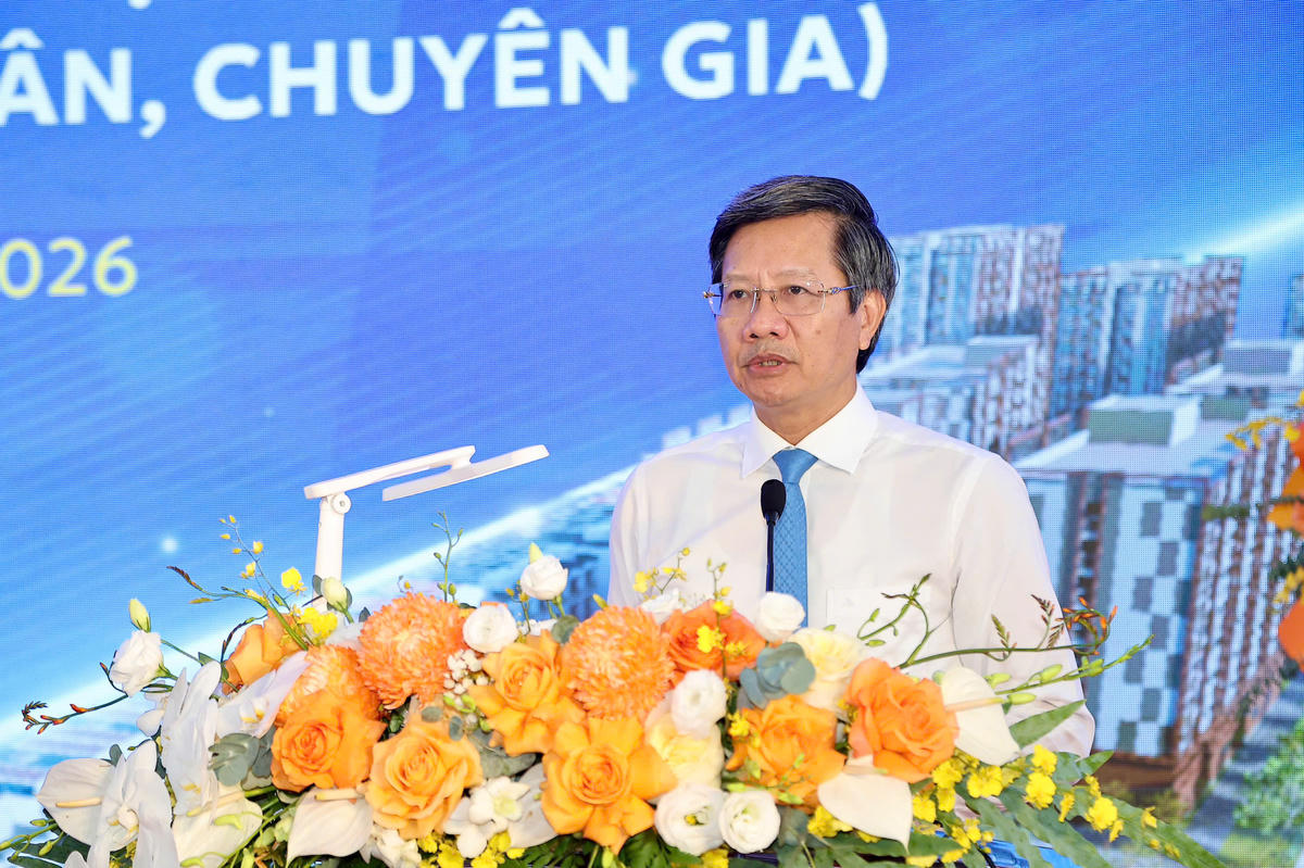 Ông Lê Anh Quân, Phó Chủ tịch Thường trực UBND TP Hải Phòng phát biểu tại sự kiện. Ảnh: ĐT. 