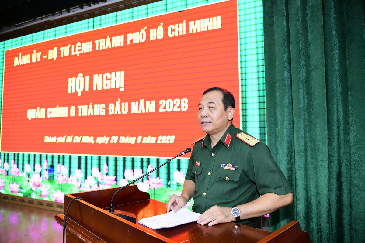 Thiếu tướng Vũ Văn Điền kết luận hội nghị. Ảnh: BTL.