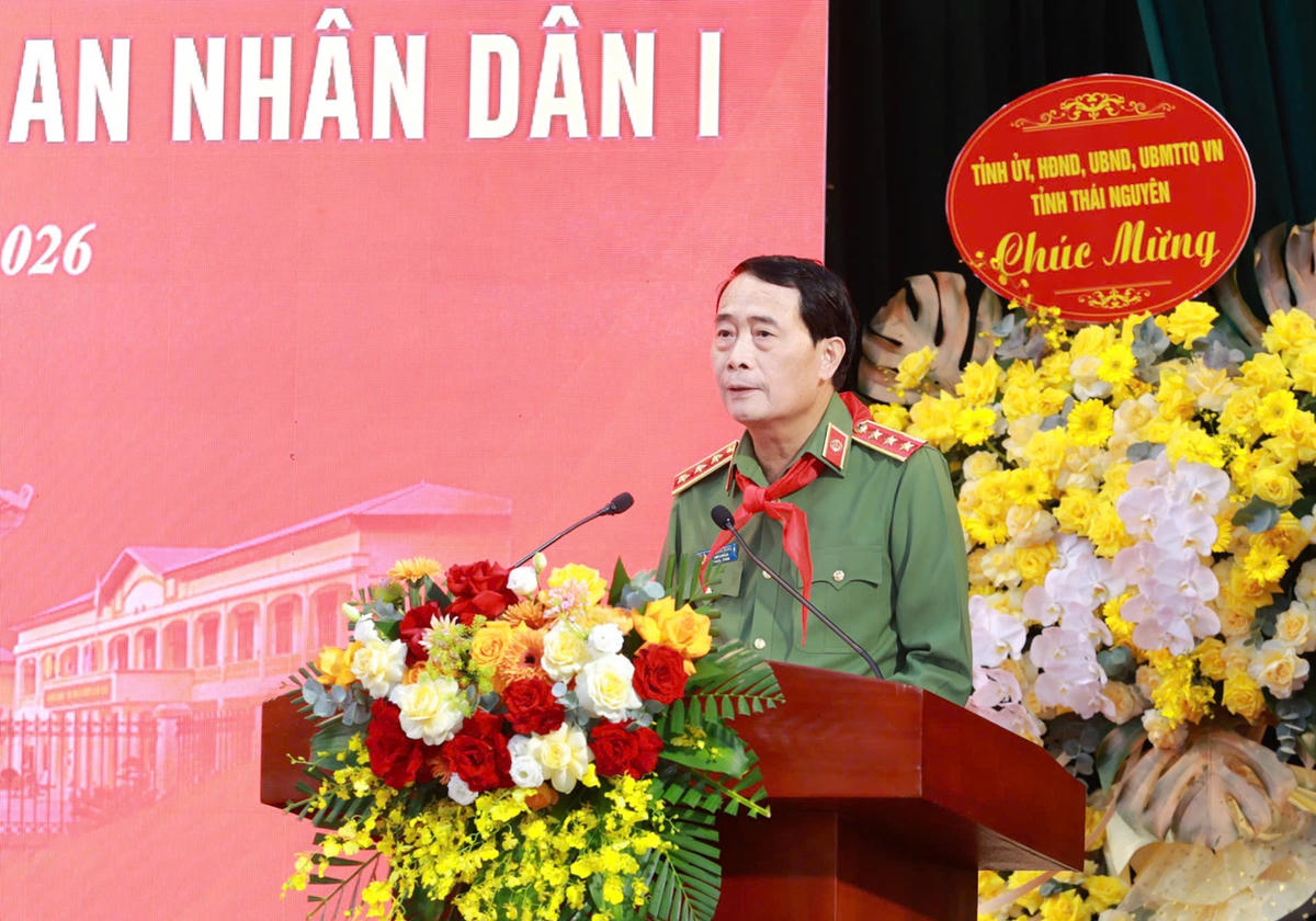 Thượng tướng Lê Quốc Hùng phát biểu tại buổi lễ.. Ảnh: TNGOP.