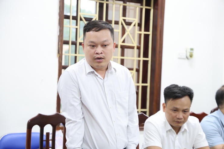 Ông Nguyễn Quang Luyện - Giám đốc Ban Quản lý dự án phát biểu tại buổi làm việc