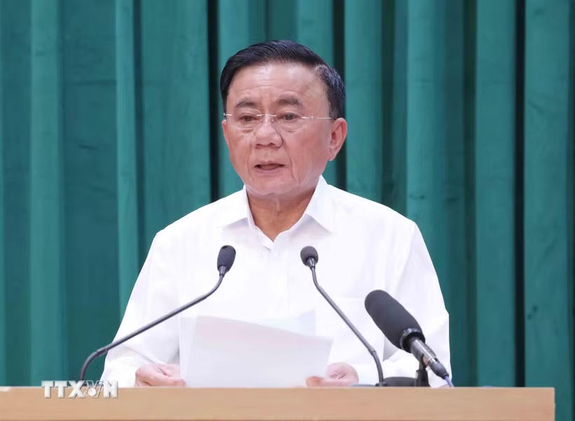 Đồng chí Trần Cẩm Tú, Ủy viên Bộ Chính trị, Thường trực Ban Bí thư. (Ảnh: Phương Hoa/TTXVN).