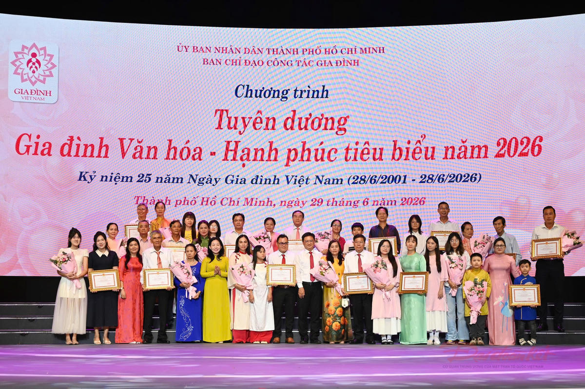 TP Hồ Chí Minh tuyên dương 104 gia đình văn hóa - hạnh phúc tiêu biểu