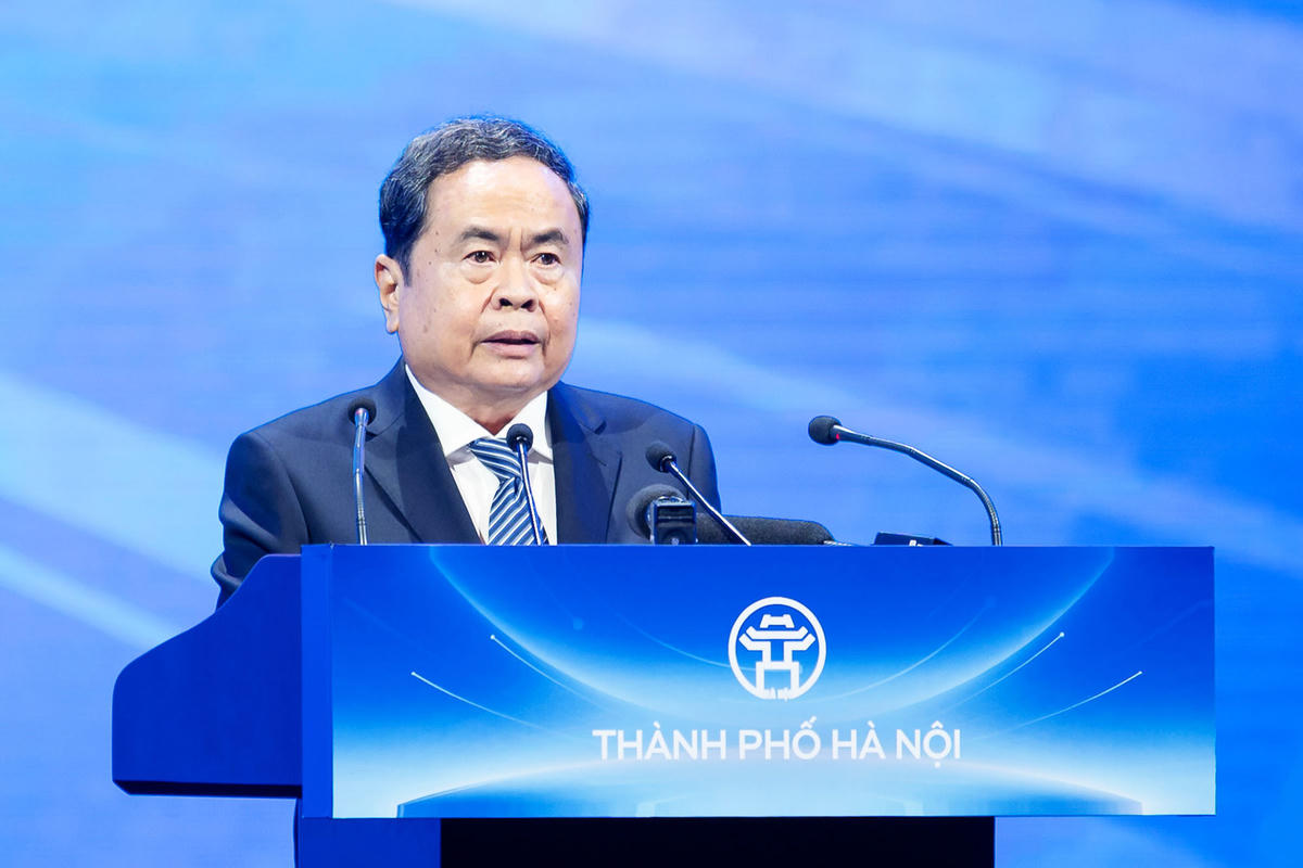 Chủ tịch Quốc hội Trần Thanh Mẫn phát biểu chỉ đạo tại hội nghị.