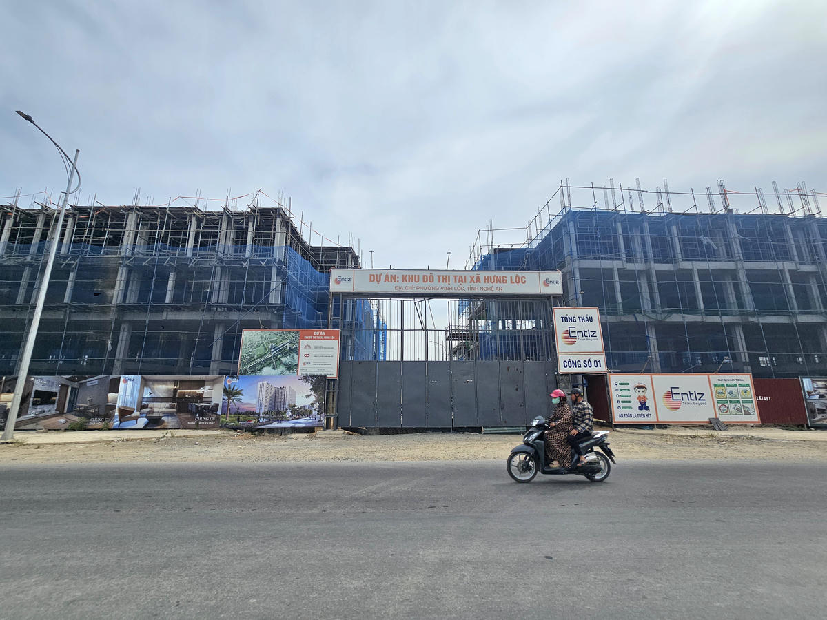 Dự án Khu đô thị tại xã Hưng Lộc, thành phố Vinh (nay là phường Vinh Lộc, tỉnh Nghệ An). Ảnh: QT
