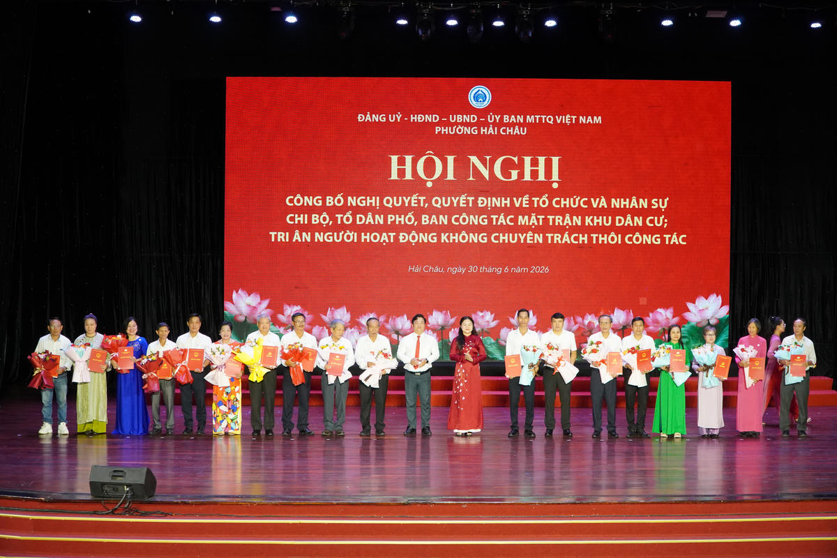 Phường Hải Châu sắp xếp các tổ dân phố. Ảnh: Thùy Trang.