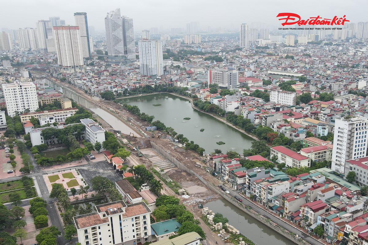 Công trường kênh La Khê tăng tốc thi công, hướng tới hoàn thành các hạng mục trọng điểm