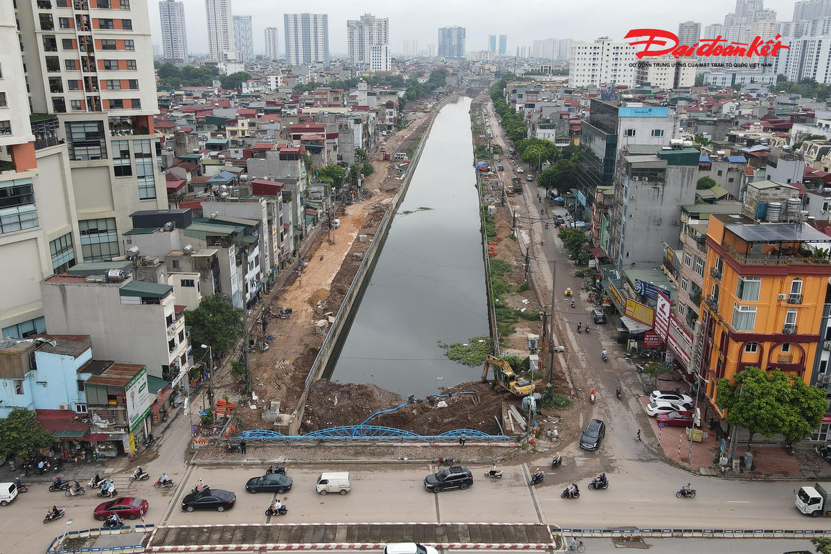 Công trường kênh La Khê tăng tốc thi công, hướng tới hoàn thành các hạng mục trọng điểm