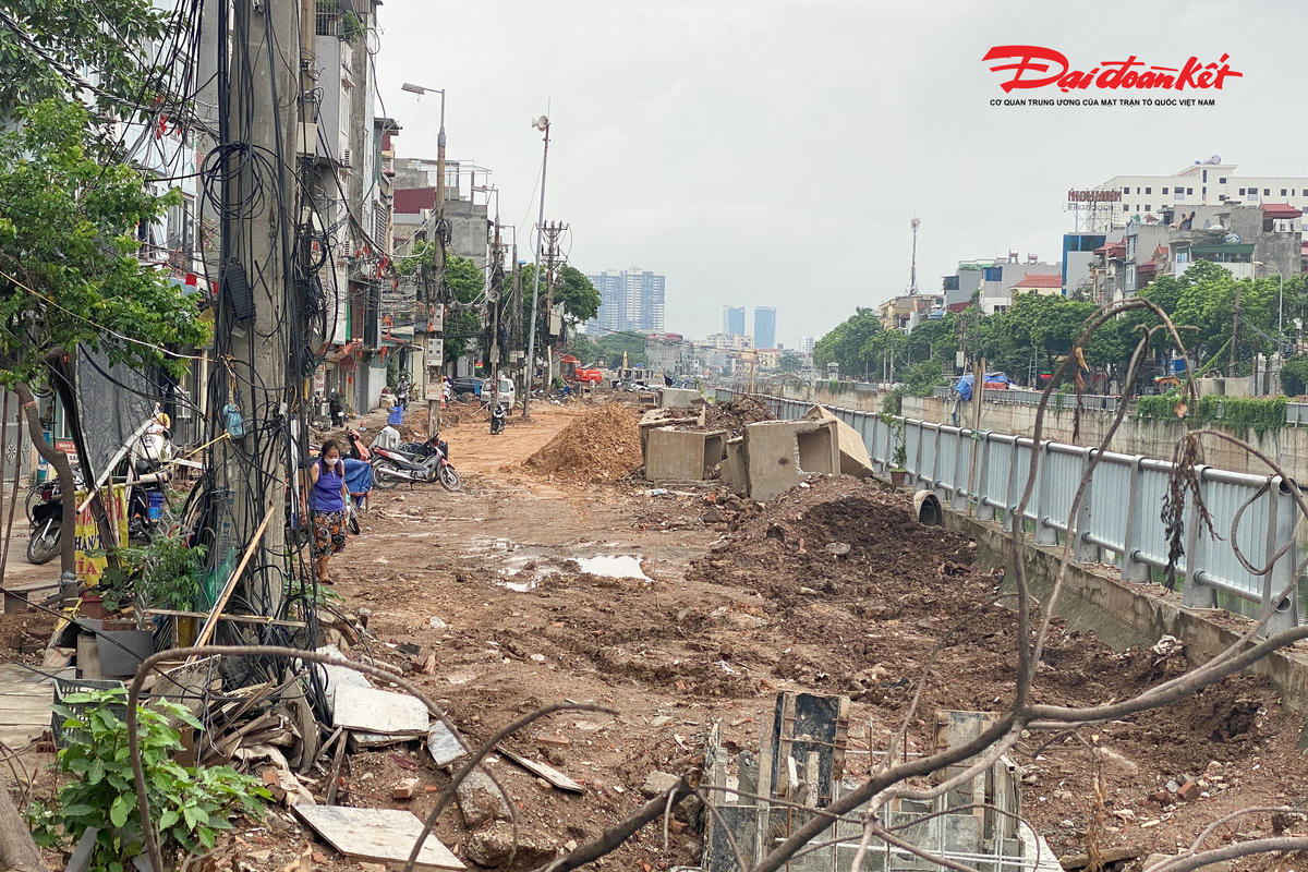 Công trường kênh La Khê tăng tốc thi công, hướng tới hoàn thành các hạng mục trọng điểm