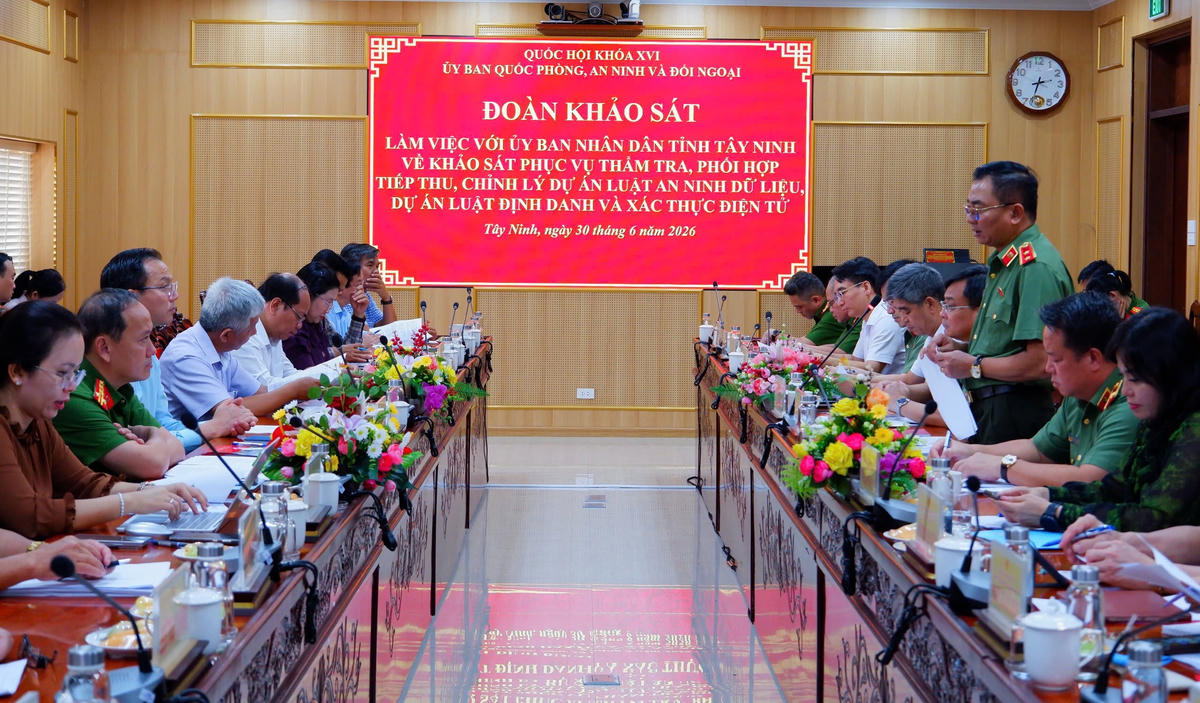 Quang cảnh buổi làm việc. Ảnh: H.Lê