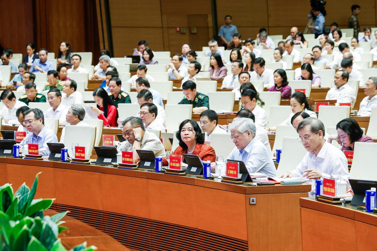 Các đại biểu dự hội nghị tại Hội trường Diên Hồng, Nhà Quốc hội. Ảnh: Quang Vinh