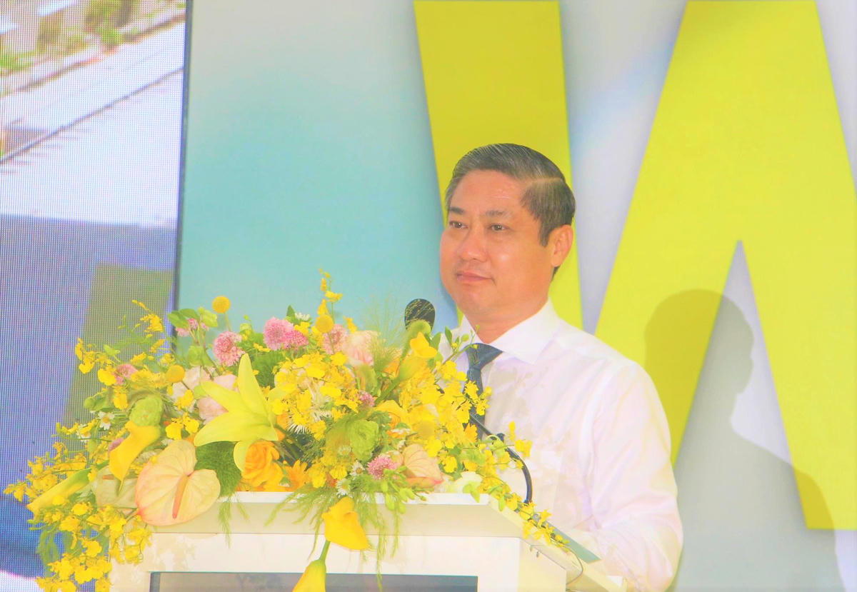 Ông Phan Thái Bình, Phó Chủ tịch UBND TP Đà Nẵng phát biểu tại lễ khánh thành. Ảnh: CĐ.
