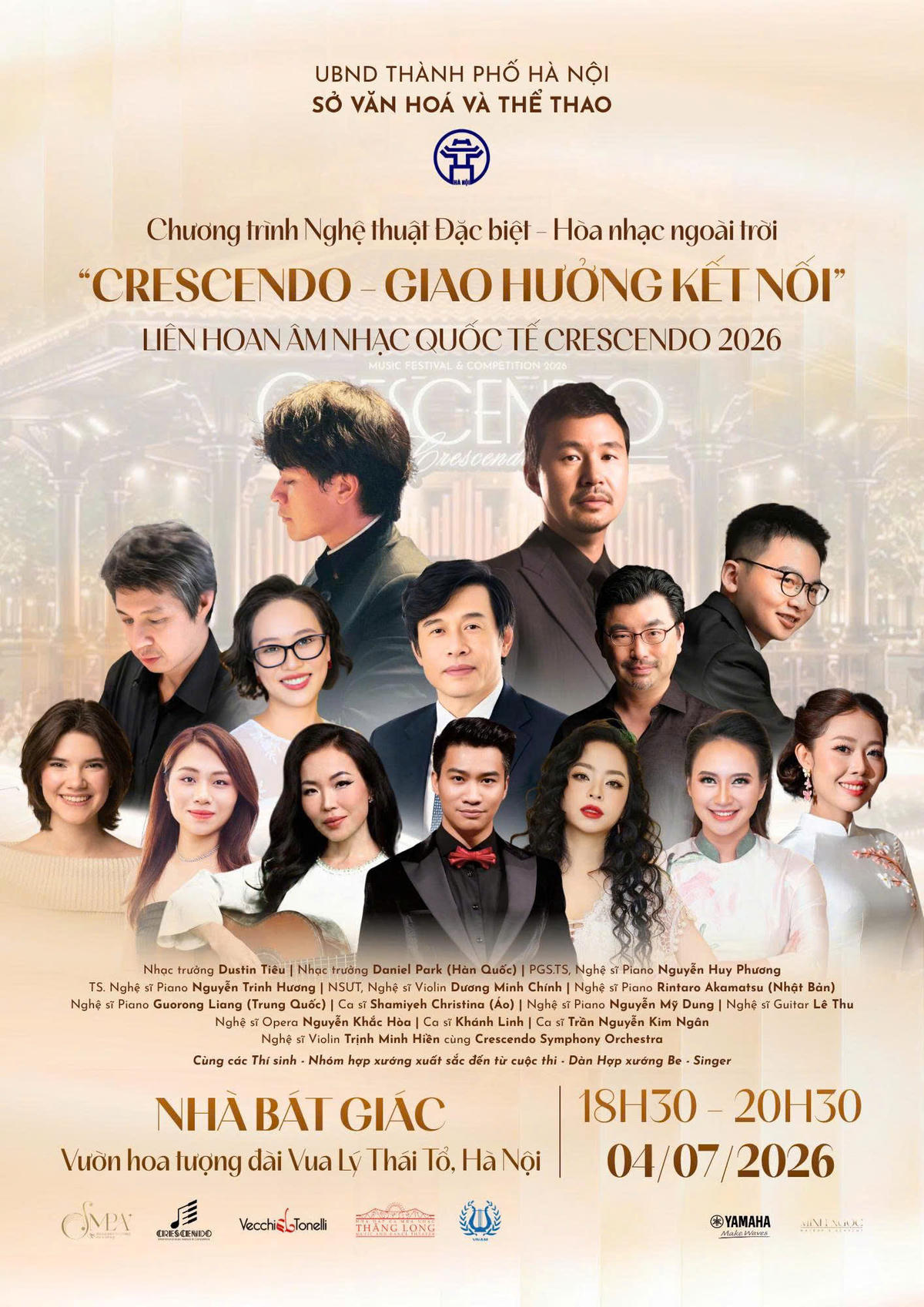 Nhiều nghệ sĩ tên tuổi trong nước và quốc tế quy tụ tại đêm nhạc, hứa hẹn nhiều hấp dẫn.