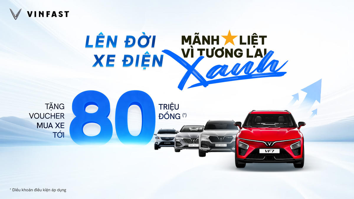 VinFast tặng voucher lên tới 80 triệu đồng để khách hàng cũ chuyển đổi sang xe điện