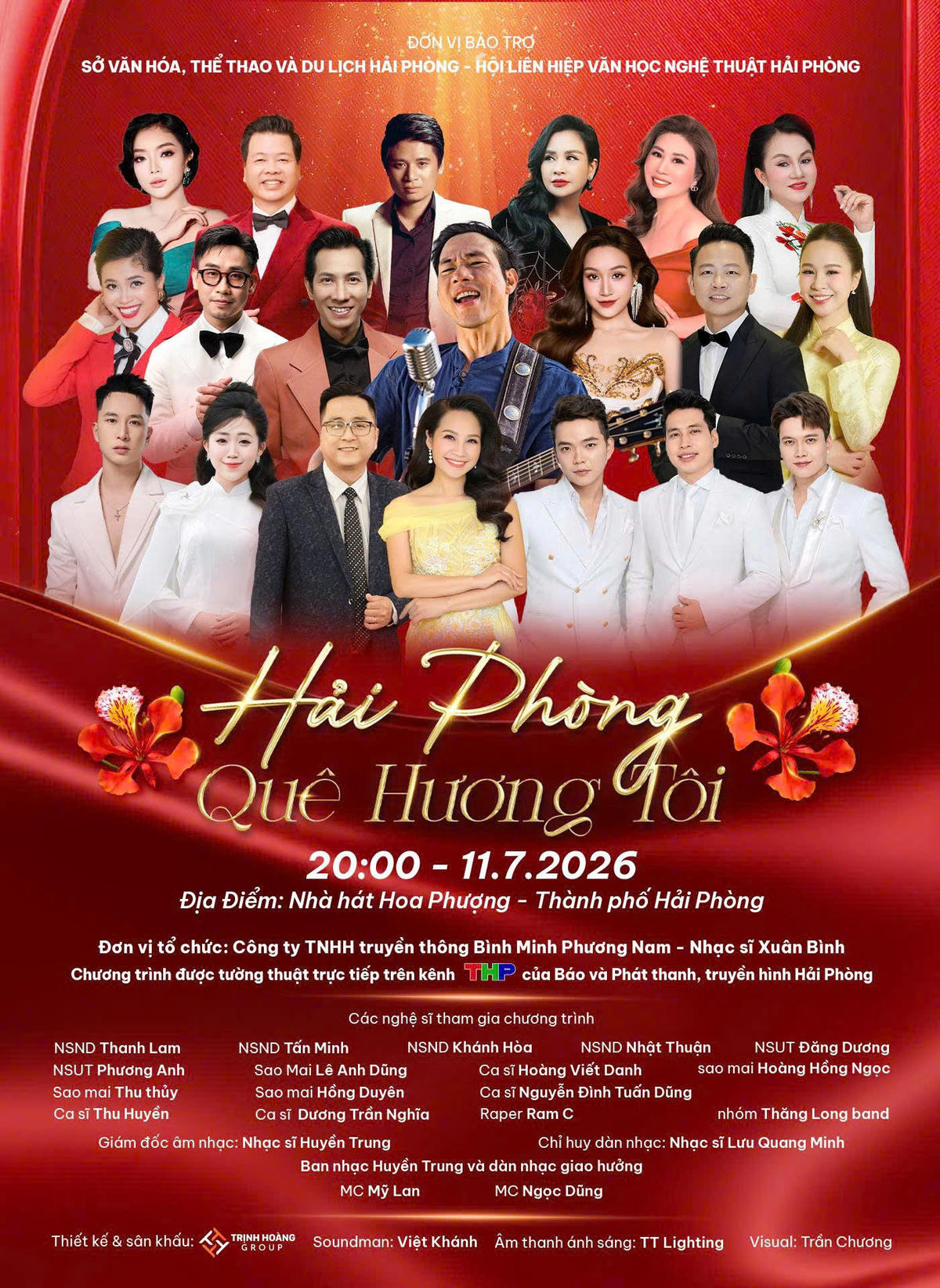 Poster đêm nhạc đặc biệt “Hải Phòng quê hương tôi” của nhạc sĩ Xuân Bình. 