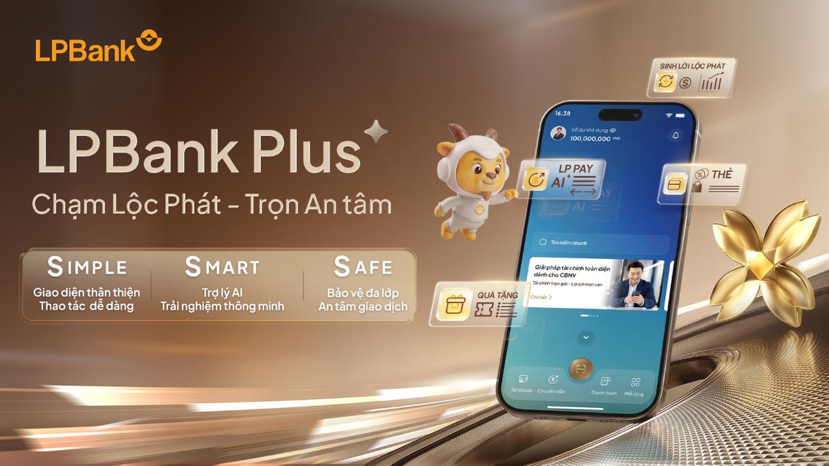 LPBank phát triển LPBank Plus theo mô hình "3S" Simple – Smart – Safe.