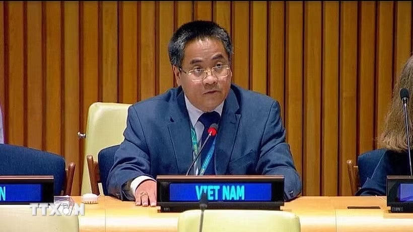 Công sứ Nguyễn Hải Lưu, Phó Trưởng Phái đoàn Thường trực Việt Nam tại Liên hợp quốc. (Ảnh: TTXVN phát).