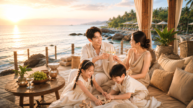 Những trải nghiệm về nghỉ dưỡng, ẩm thực và chăm sóc sức khỏe giúp các thành viên trong gia đình gắn kết hơn.