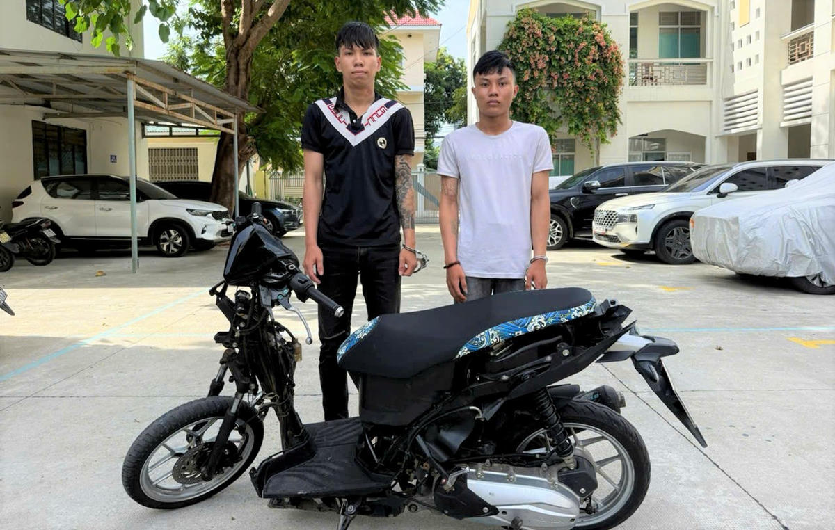 Các đối tượng tại cơ quan điều tra. Ảnh: CA Đà Nẵng.