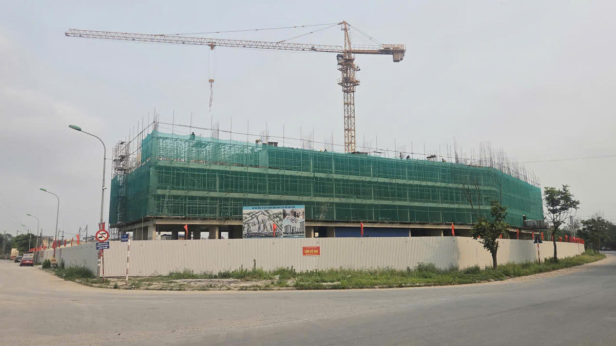 Một Dự án nhà ở xã hội tại phường Thành Nam, tỉnh Ninh Bình đang được xây dựng. Ảnh: Duy Hưng.