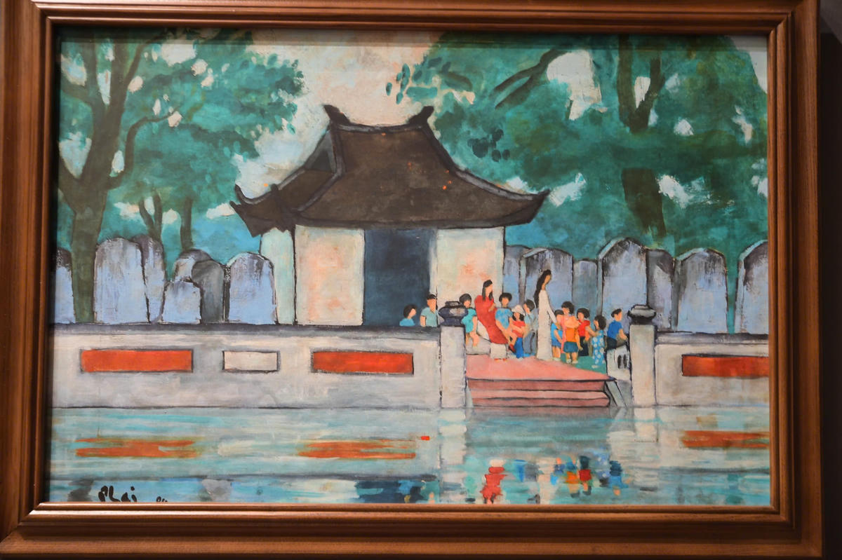 Tranh hội họa của danh họa Bùi Xuân Phái trong những năm 80.
